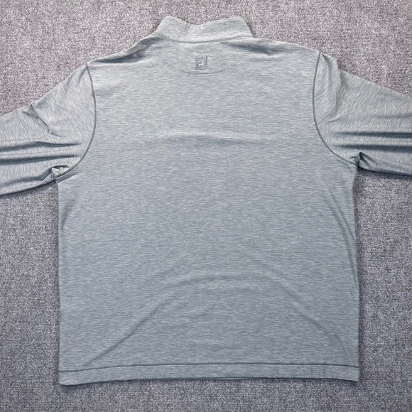 Footjoy 1/4 Zip Golf Performance Pullover Mens 2XL Gray Athletic Fit Polyester - Picture 3 of 12